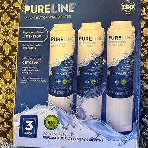 Pureline Refrigerator Water Filter 3-pack